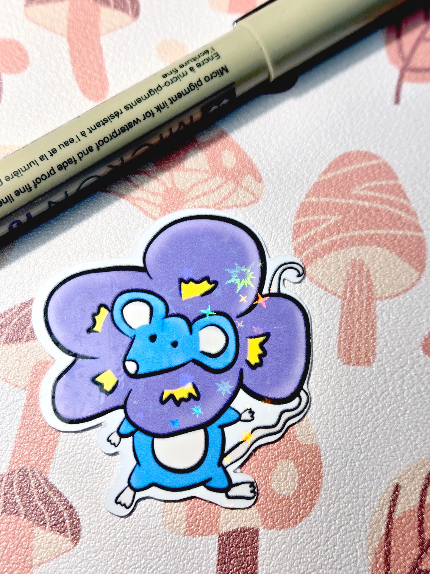 Flower Power Mouse Sticker