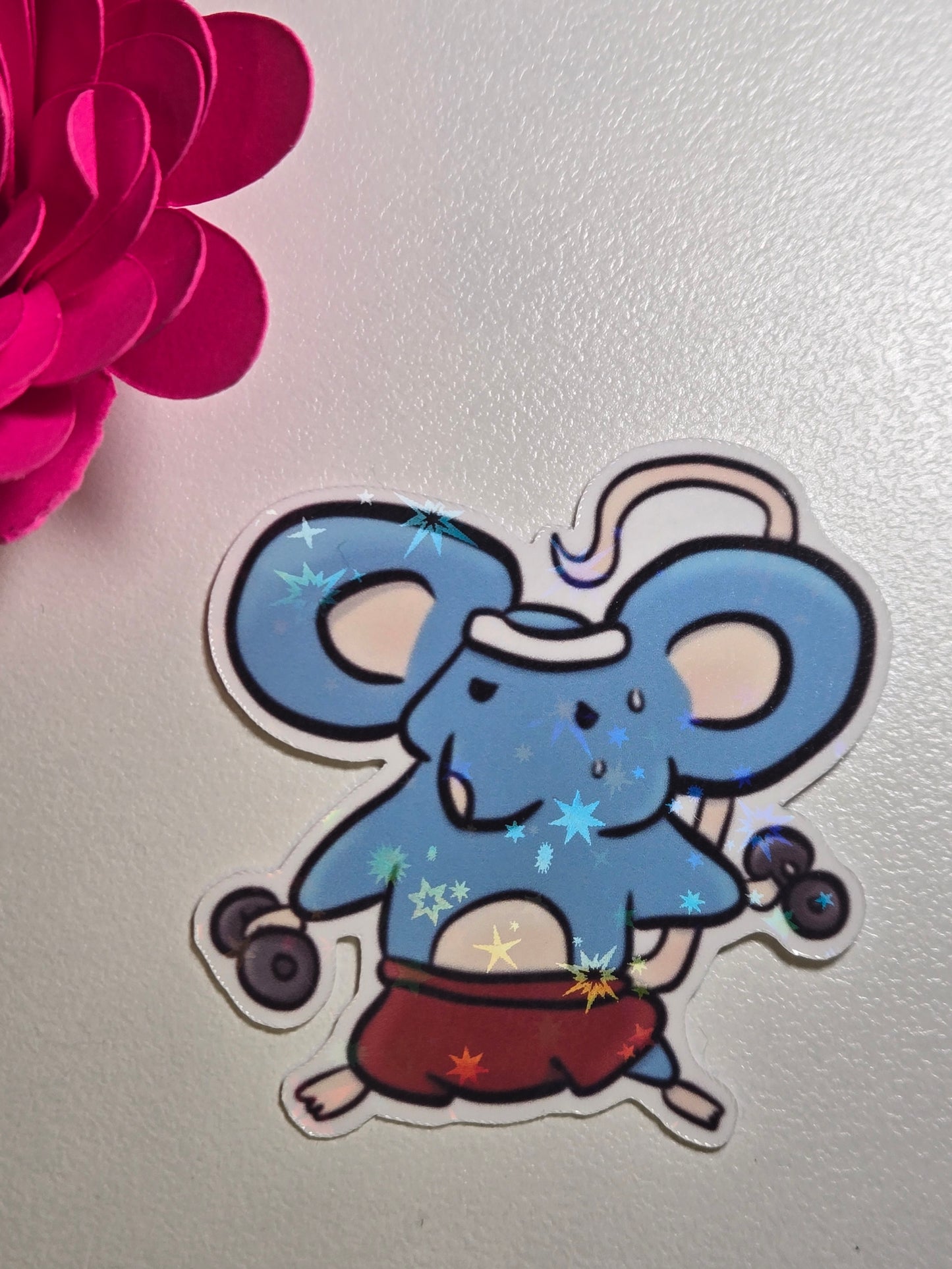 Exercise Mouse Sticker