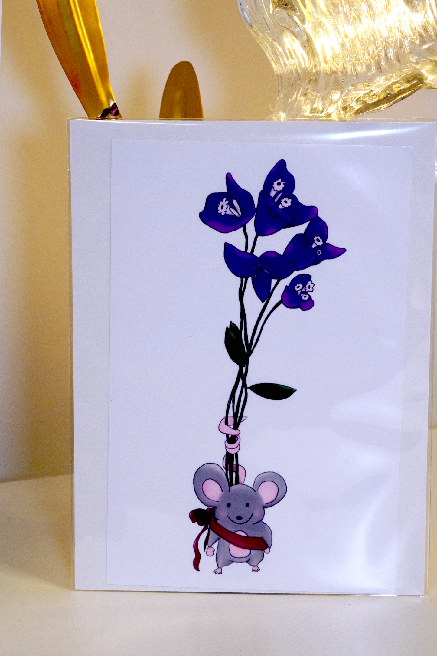 Bougainvillea Mouse Mini Art Print