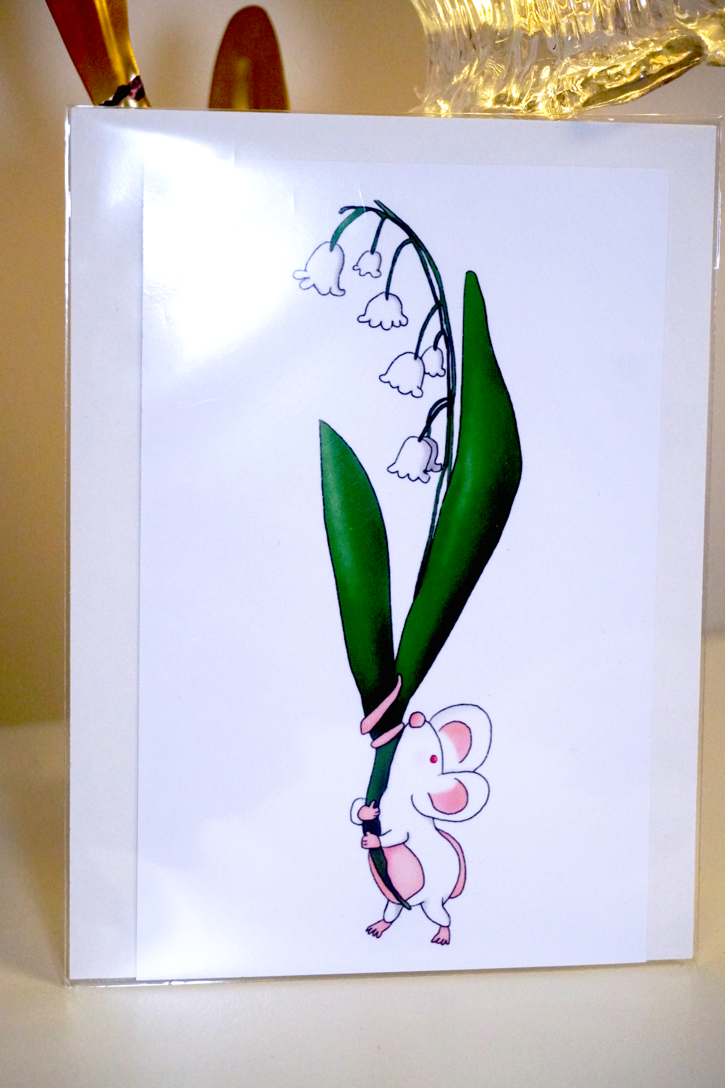 Lily of the Valley Mouse Mini Art Print