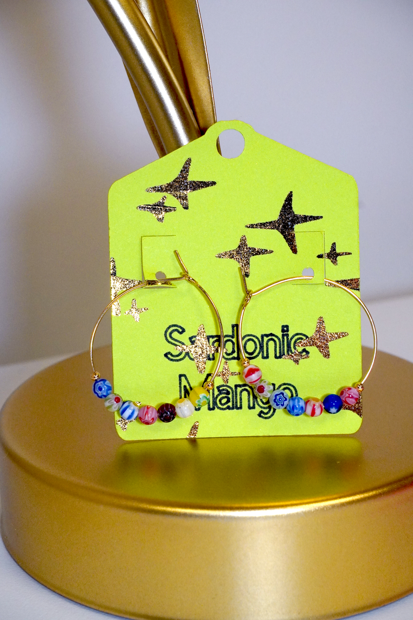 Pattern Mix Glass Earrings