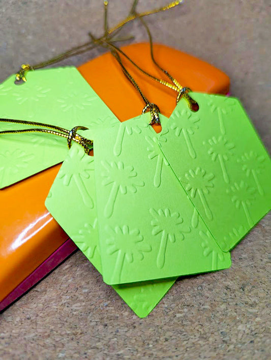 Green Dandelion Flower Gift tags - Set of 5
