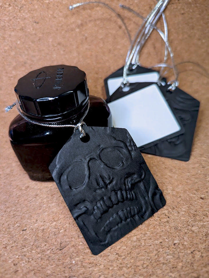 Black Skull Gift Tags - Set of 6