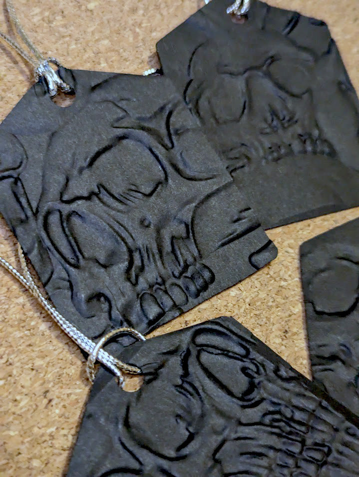 Black Skull Gift Tags - Set of 6