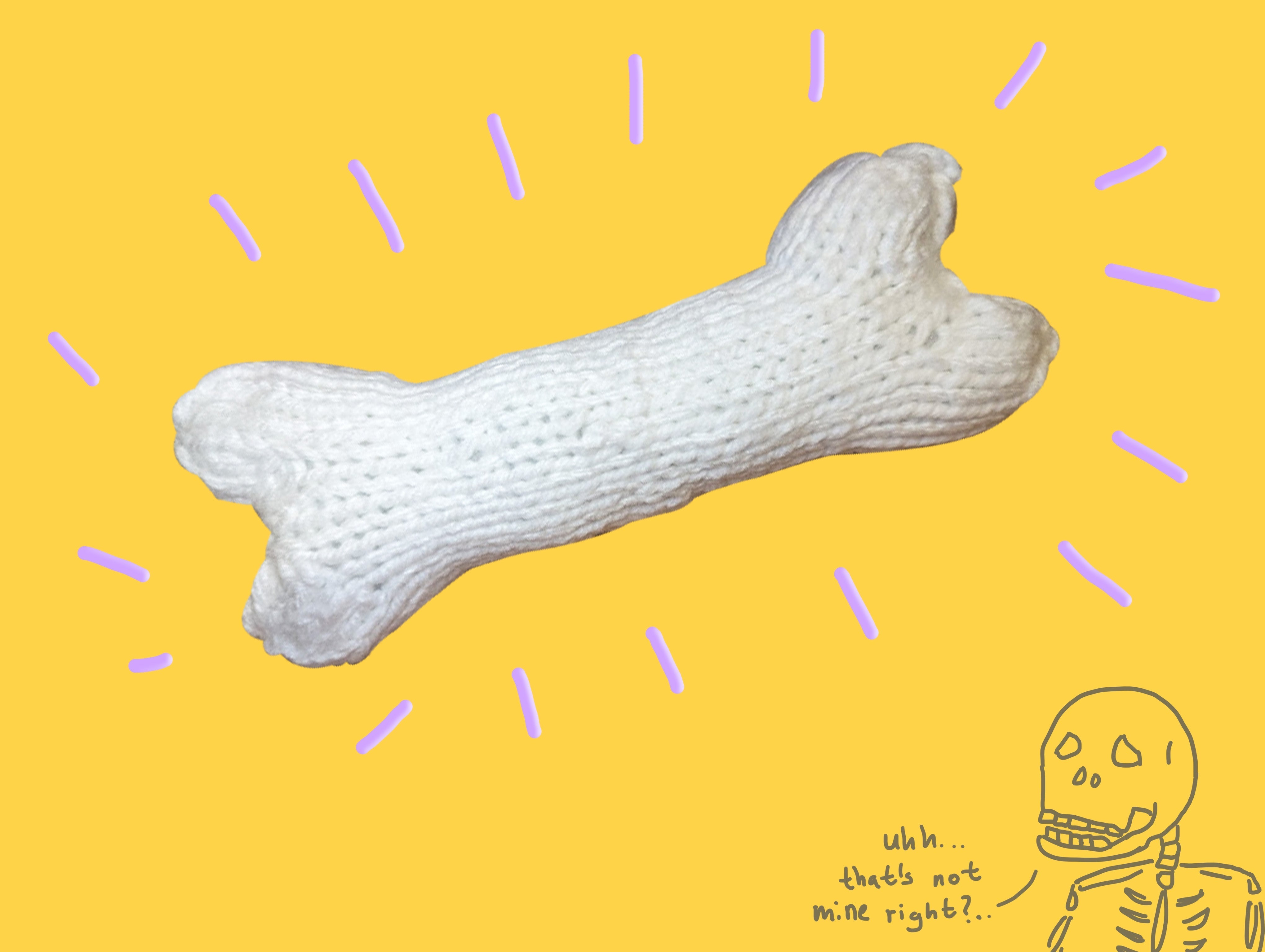 Free Bone Pattern Cute Mini Knitted Bone Pattern - FREE – Sardonic Mango