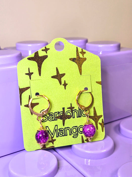 Violet Castle Glass Earrings