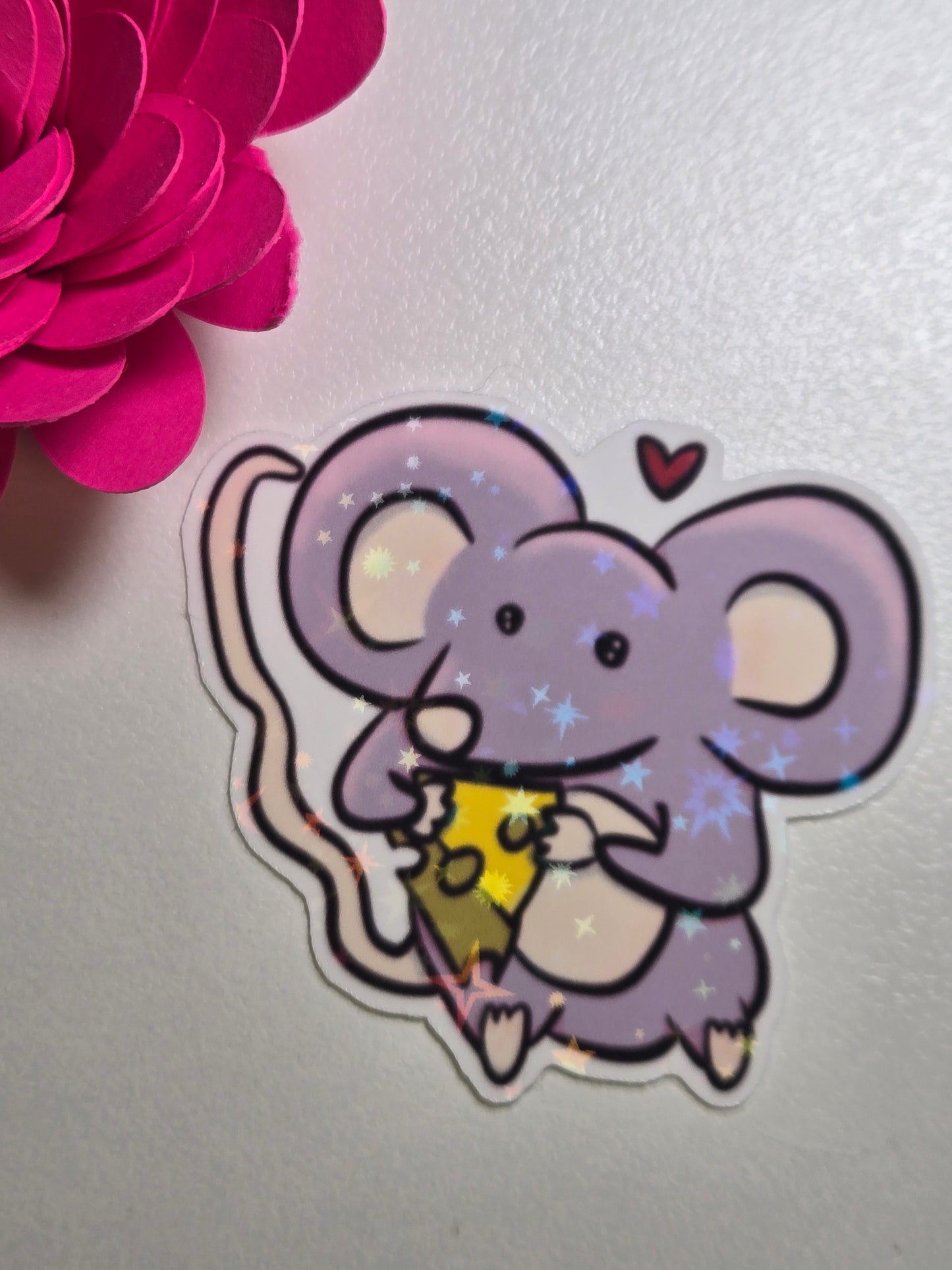 Cheese Lover Mouse Sticker