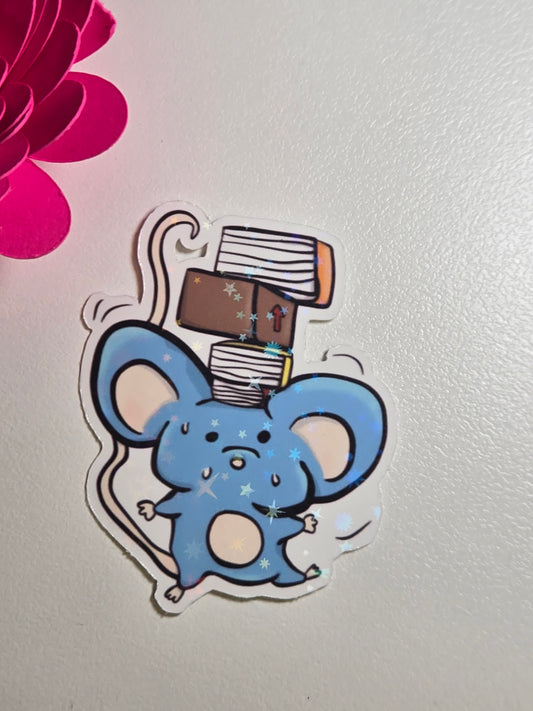 Balancing Act Mouse Sticker