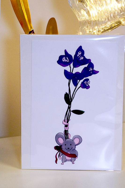 Bougainvillea Mouse Mini Art Print