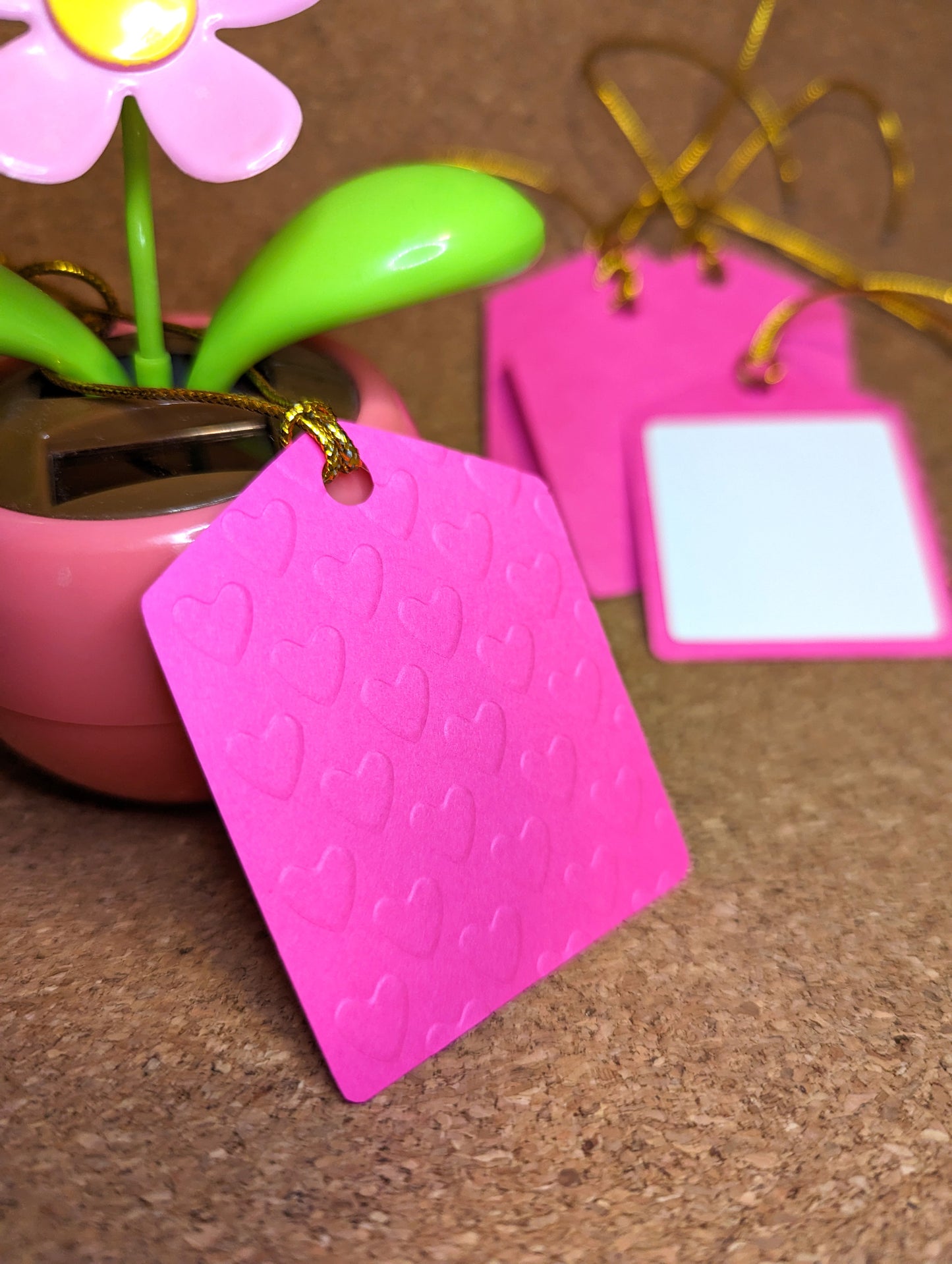 Pink Heart Gift Tags - Set of 5