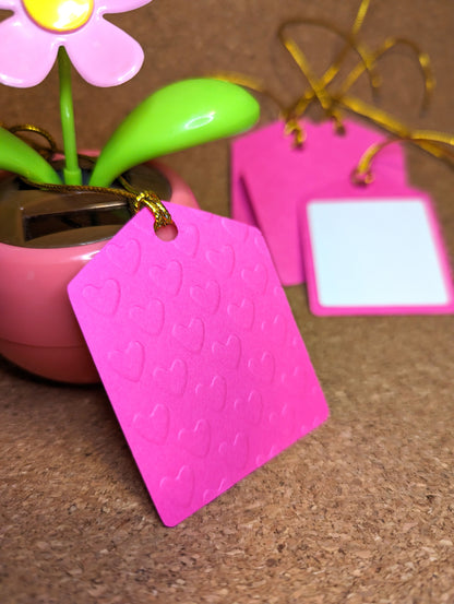 Pink Heart Gift Tags - Set of 5